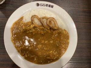 ココイチ　チキン煮込み　チーズ　イカ トッピング